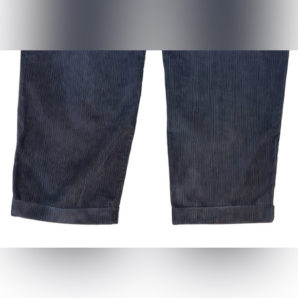 Lands End Wide Traditional Fit Black Corduroy Pants Womens 18 R Cuffed Hem 32x29 - Picture 6 of 8